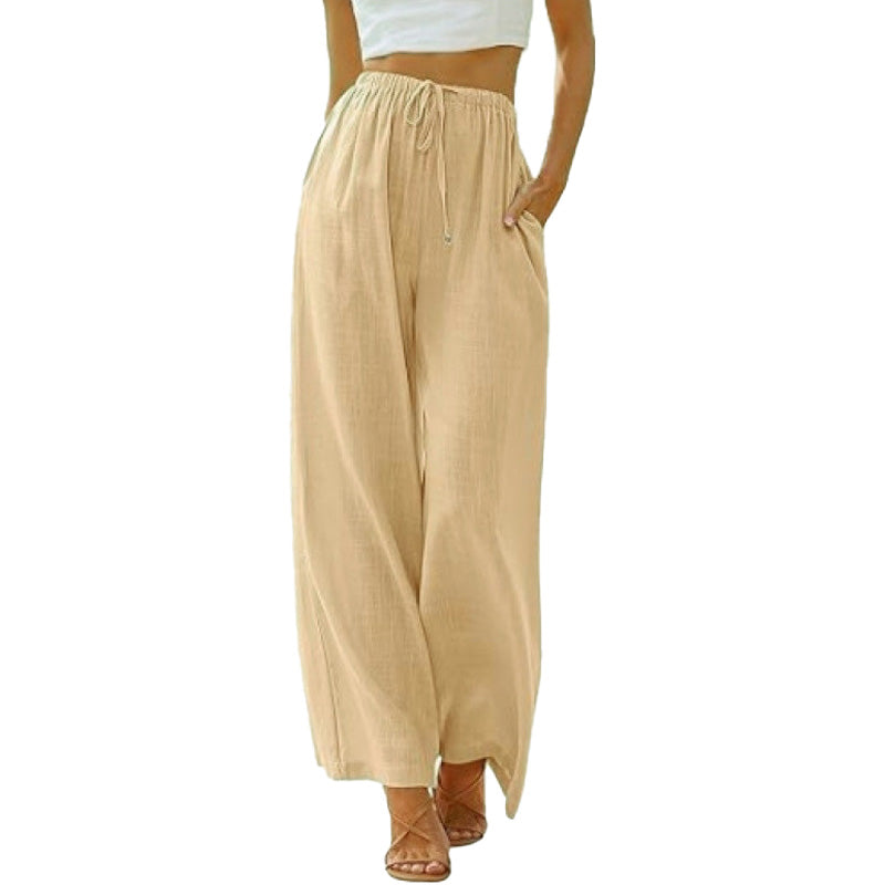 Pantalón Wide-Leg Mezcla de Lino