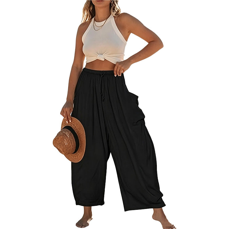 Pantalón Cargo Wide-Leg Relajado