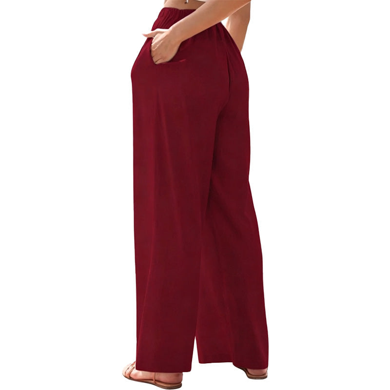Pantalón Wide-Leg Mezcla de Lino
