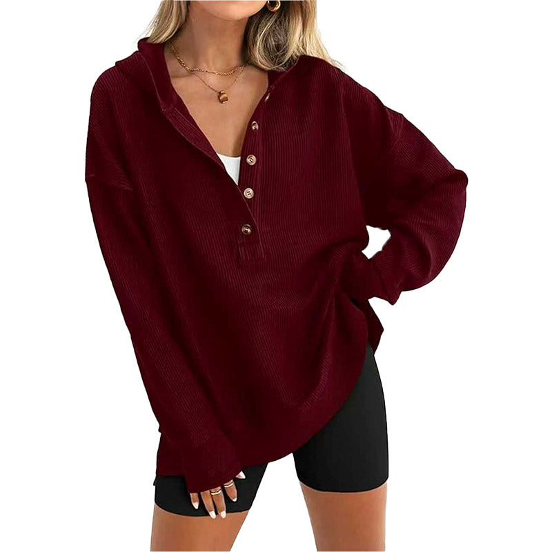 Sudadera de Canalé con Capucha Relajada