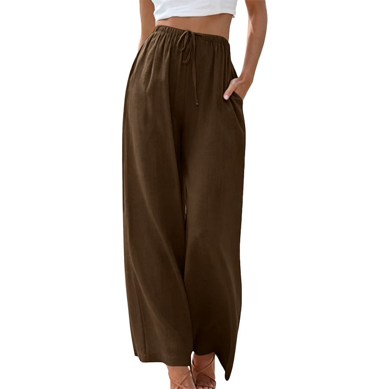 Pantalón Wide-Leg Mezcla de Lino