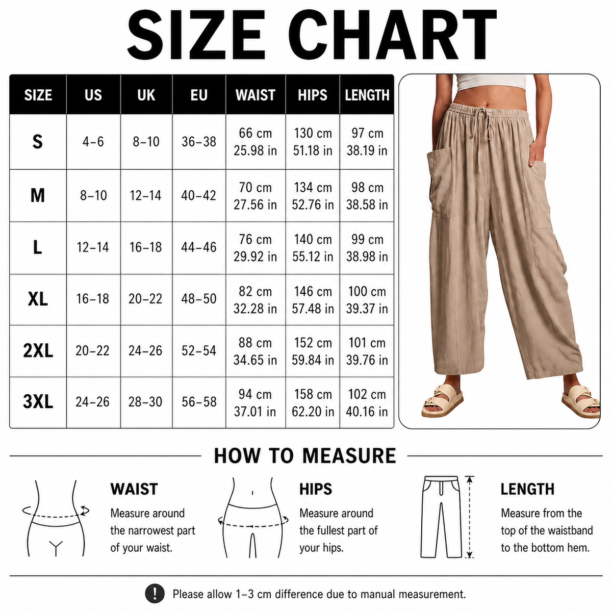 Pantalón Cargo Wide-Leg Relajado