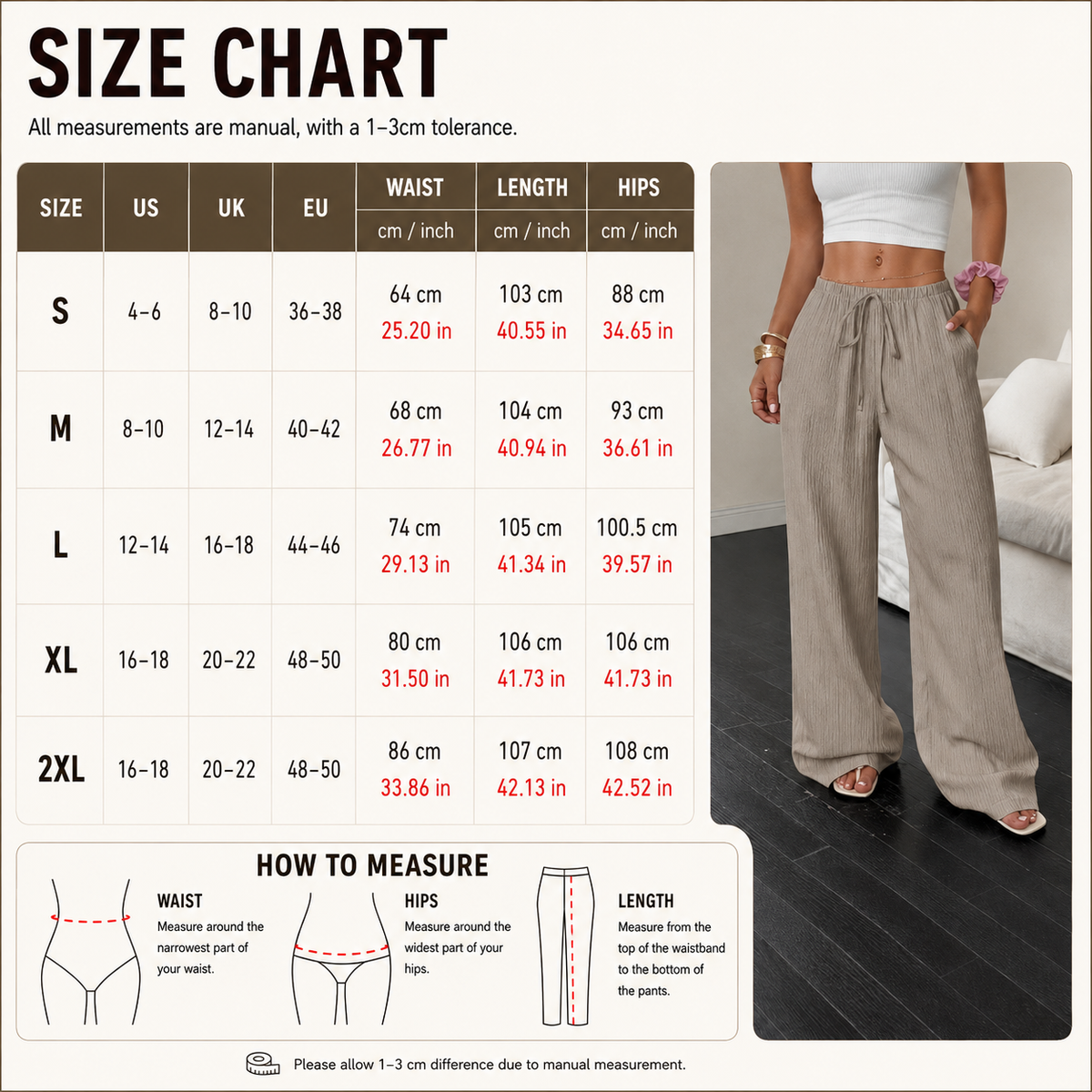Pantalón Wide-Leg Relajado con Cordón
