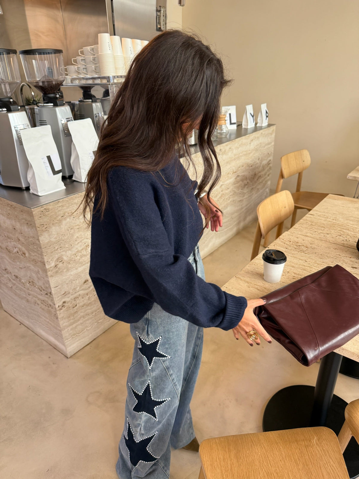Stella | Vaqueros Wide-Leg de Tiro Alto con Estrella