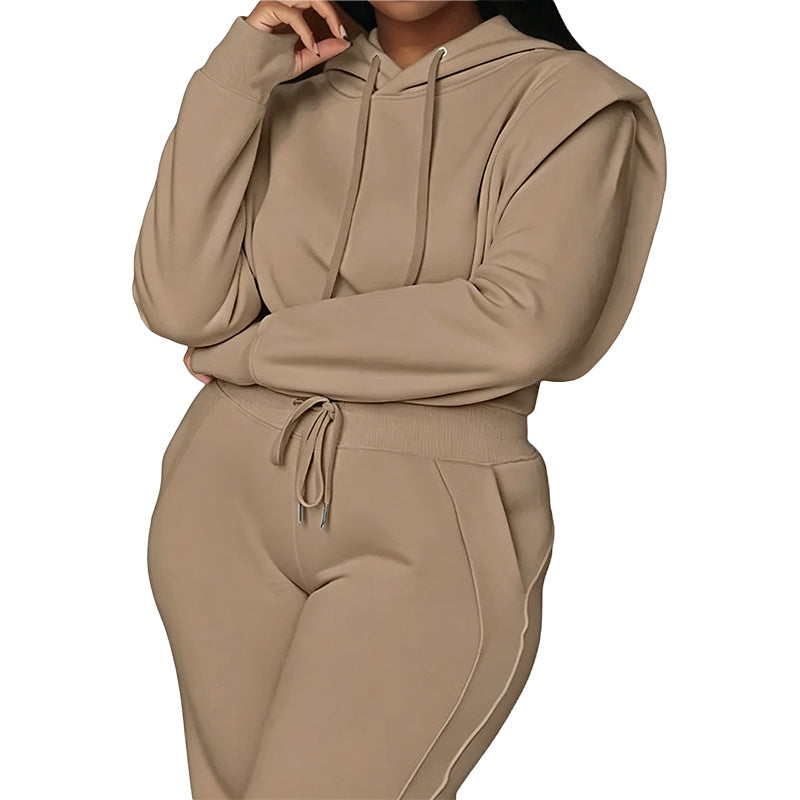 Conjunto Sudadera Cropped y Pantalón Lounge