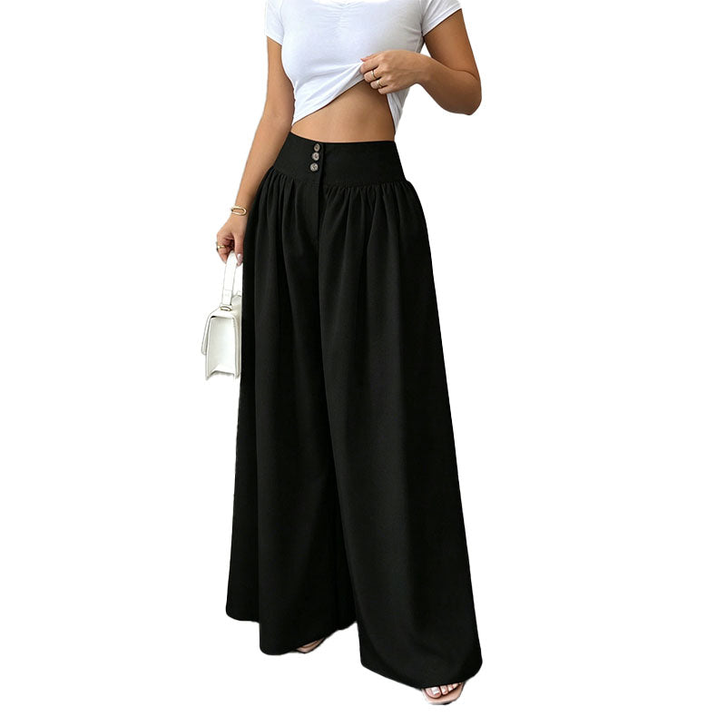 Pantalón Wide-Leg Plisado Tailored