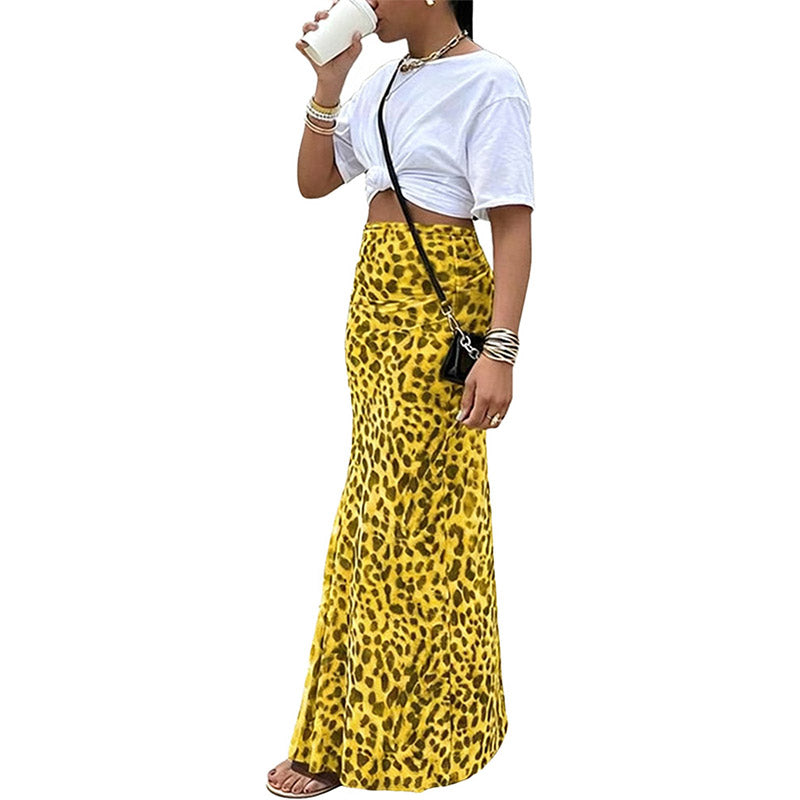 Falda Relajada Estampado Leopardo