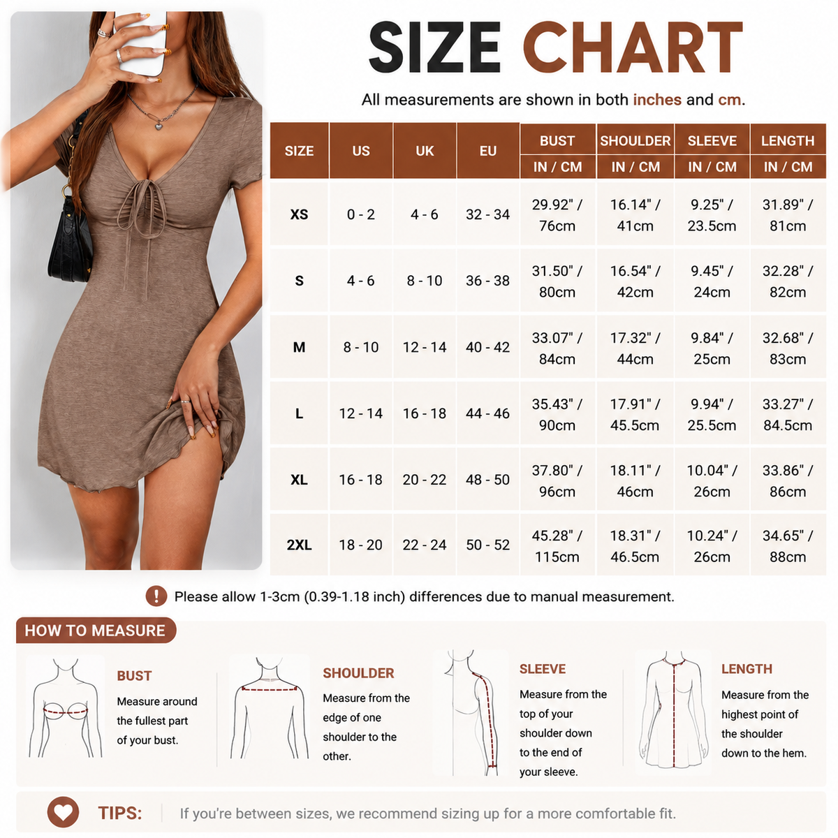 Vestido Corto Casual con Estiramiento Suave