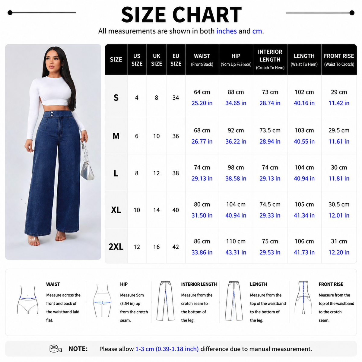 Vaqueros Wide-Leg Denim de Tiro Alto