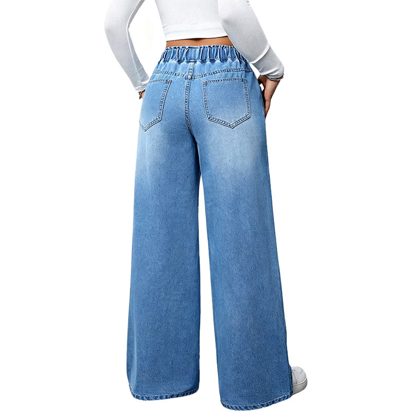 Vaqueros Wide-Leg con Cordón