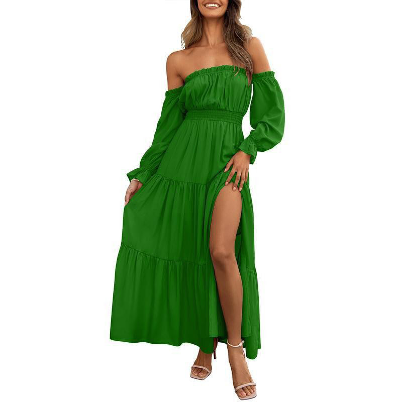 Vestido Boho Verano Hombros Descubiertos