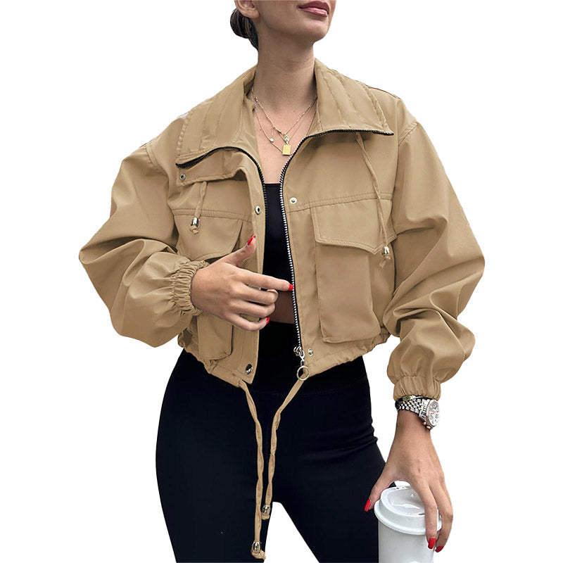 Chaqueta Utility Cropped con Cremallera
