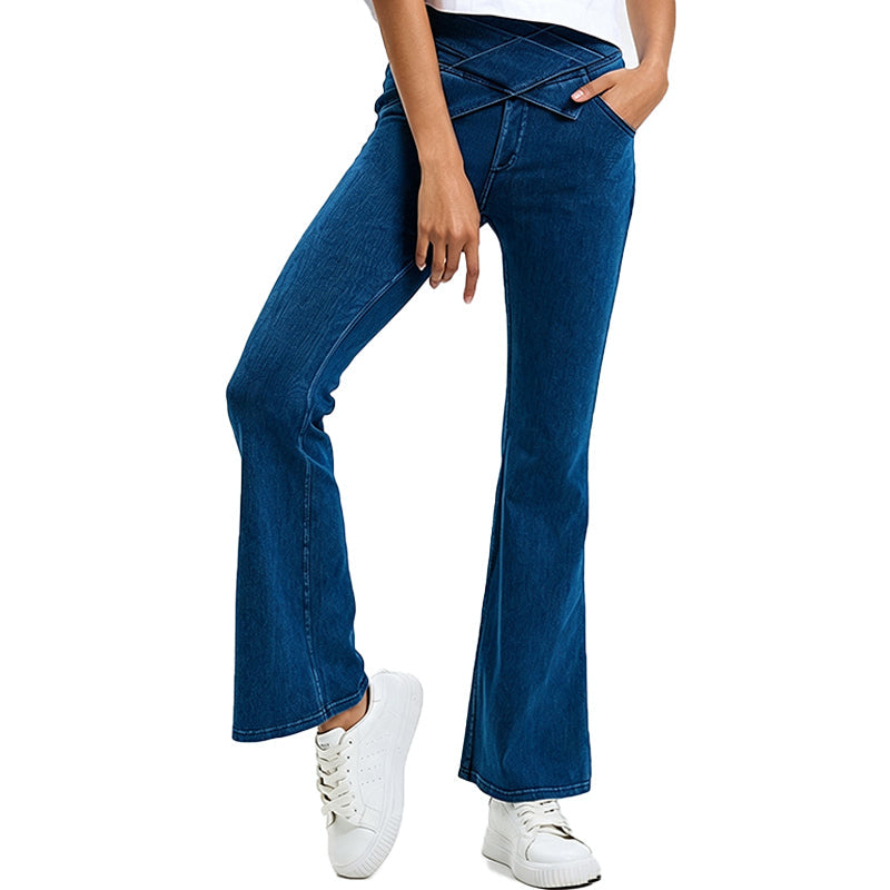 Vaqueros Flare Denim de Tiro Alto
