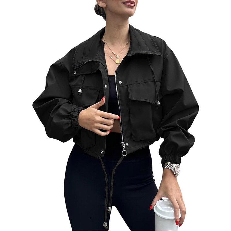 Chaqueta Utility Cropped con Cremallera