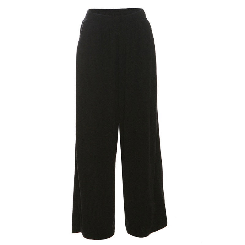 Pantalón Wide-Leg Pana Relajado