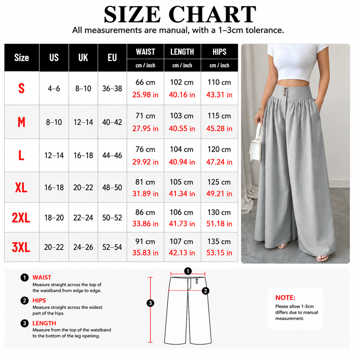 Pantalón Wide-Leg Plisado Tailored