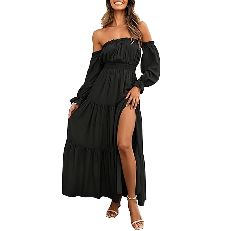 Vestido Boho Verano Hombros Descubiertos