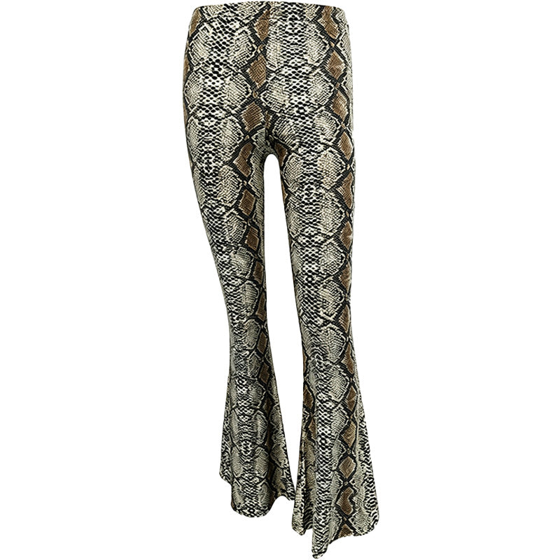 Pantalón Flare Estampado Leopardo
