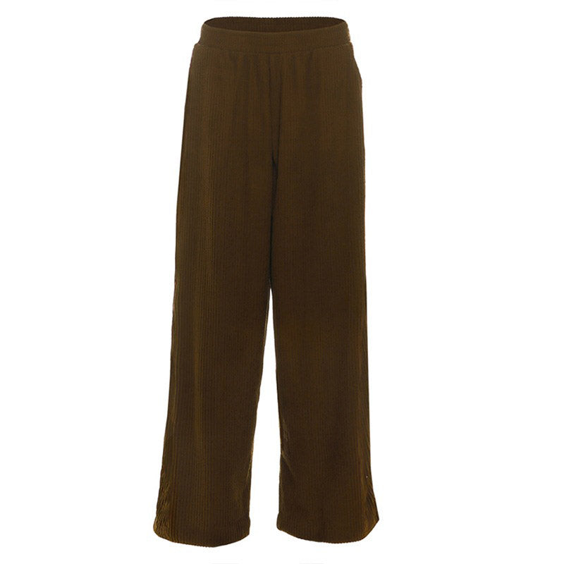 Pantalón Wide-Leg Pana Relajado