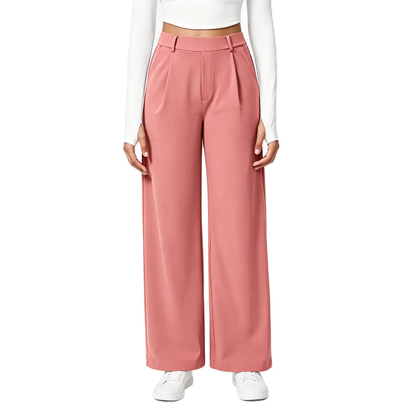 Pantalón Tailored Wide-Leg de Tiro Alto