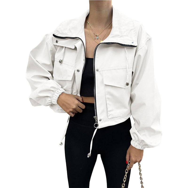 Chaqueta Utility Cropped con Cremallera