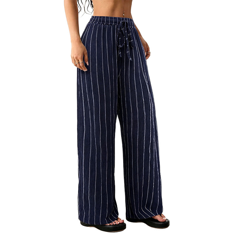 Pantalón Wide-Leg Lounge a Rayas