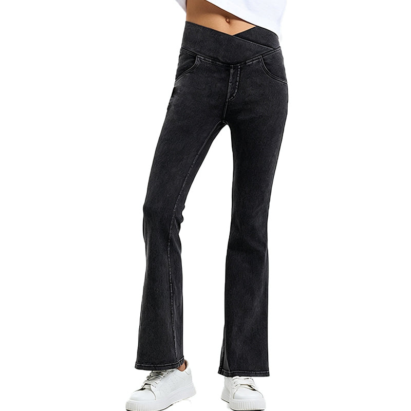Vaqueros Flare Denim de Tiro Alto