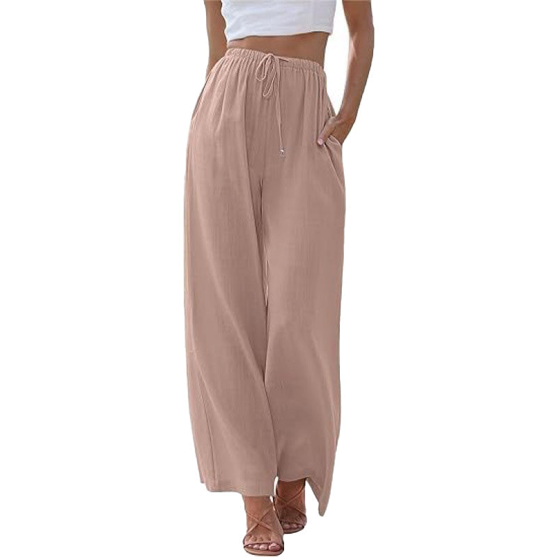 Pantalón Wide-Leg Mezcla de Lino