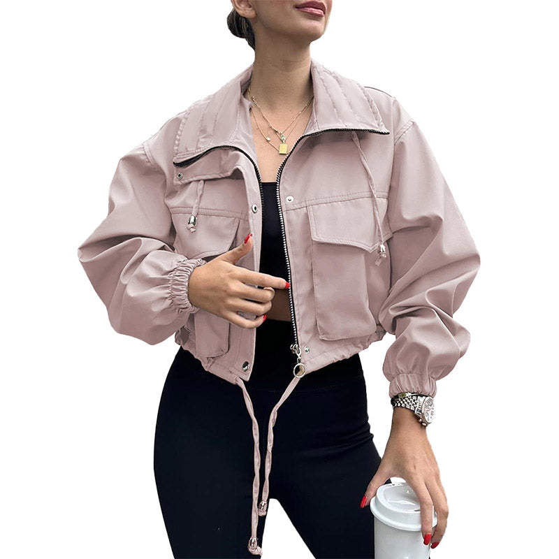 Chaqueta Utility Cropped con Cremallera