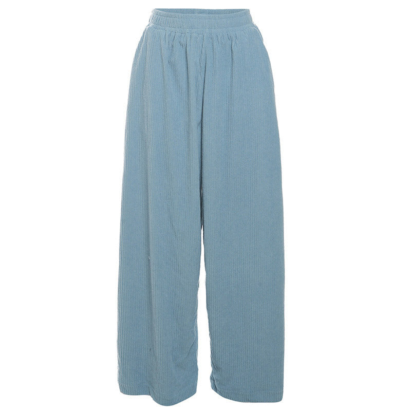Pantalón Wide-Leg Pana Relajado