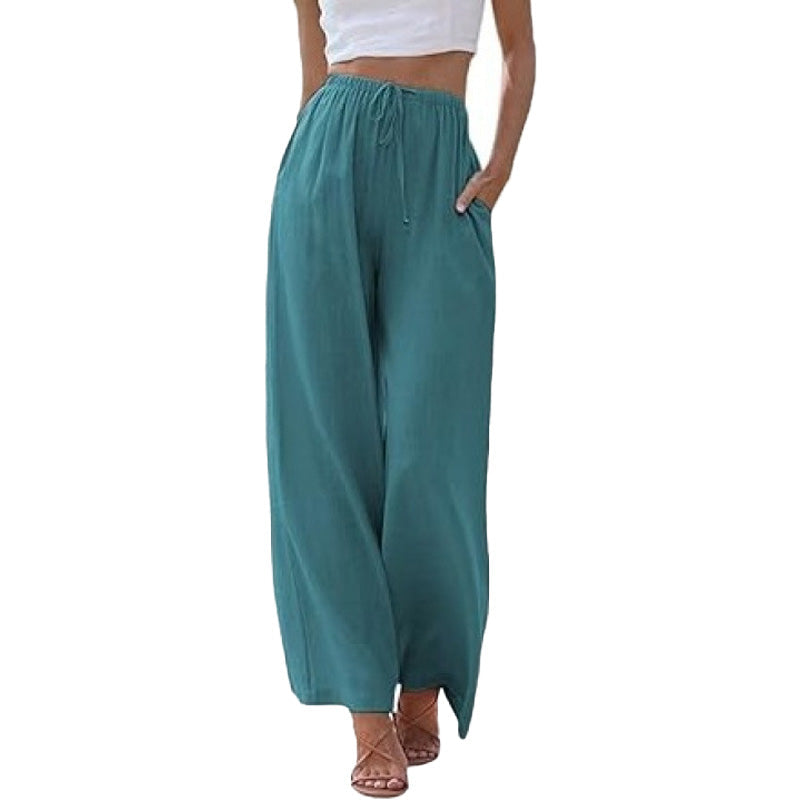 Pantalón Wide-Leg Mezcla de Lino