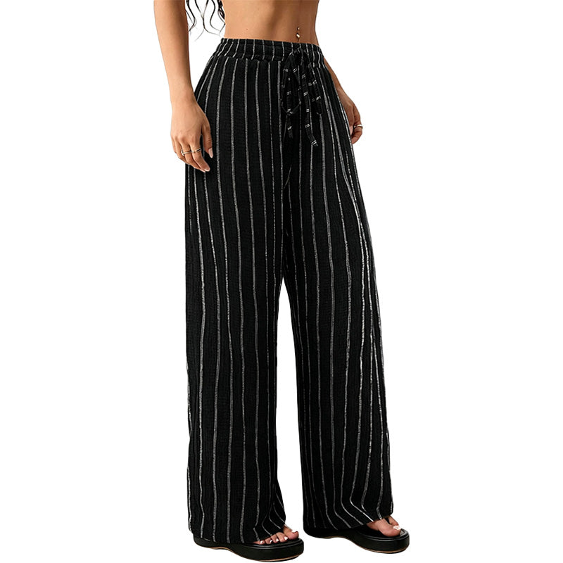 Pantalón Wide-Leg Lounge a Rayas