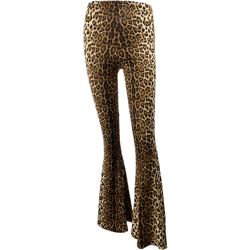 Pantalón Flare Estampado Leopardo