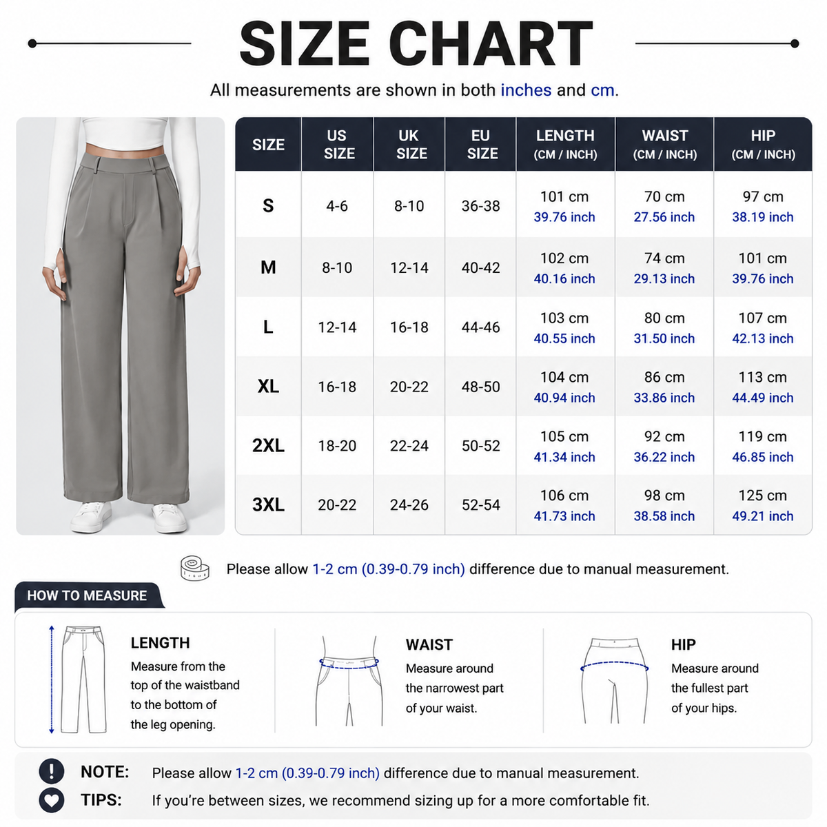 Pantalón Tailored Wide-Leg de Tiro Alto