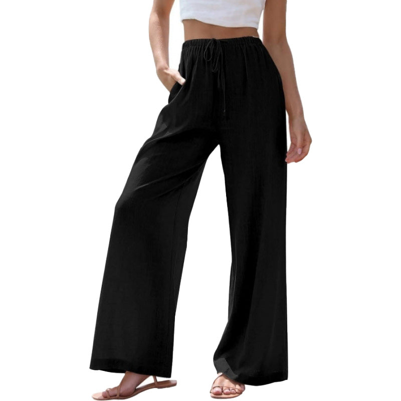 Pantalón Wide-Leg Mezcla de Lino