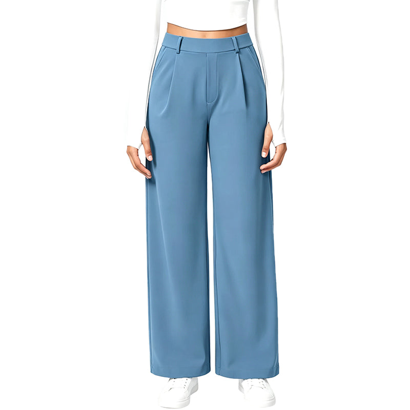 Pantalón Tailored Wide-Leg de Tiro Alto