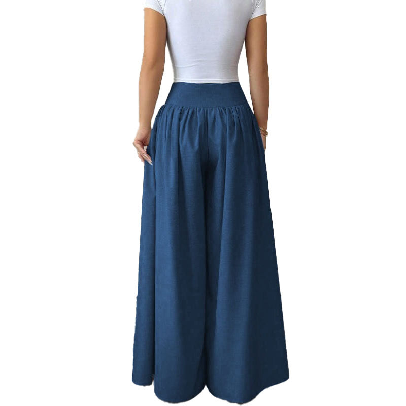 Pantalón Wide-Leg Plisado Tailored