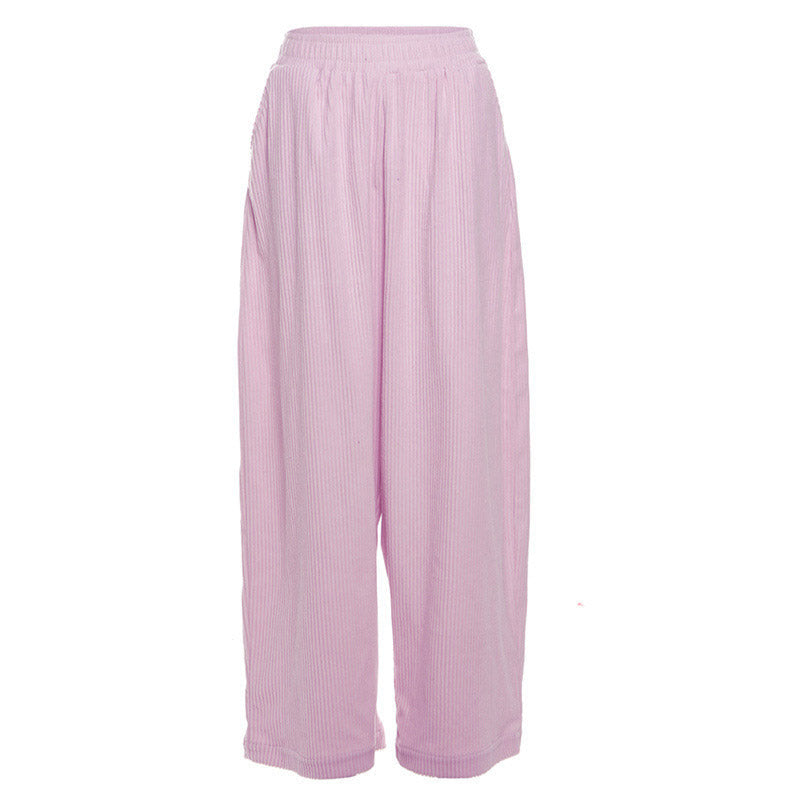 Pantalón Wide-Leg Pana Relajado