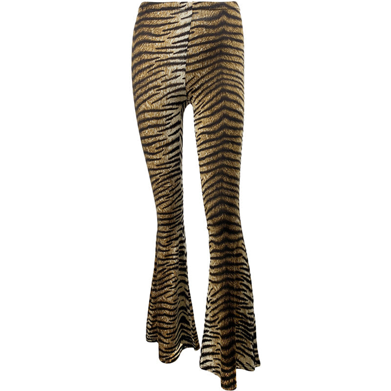 Pantalón Flare Estampado Leopardo