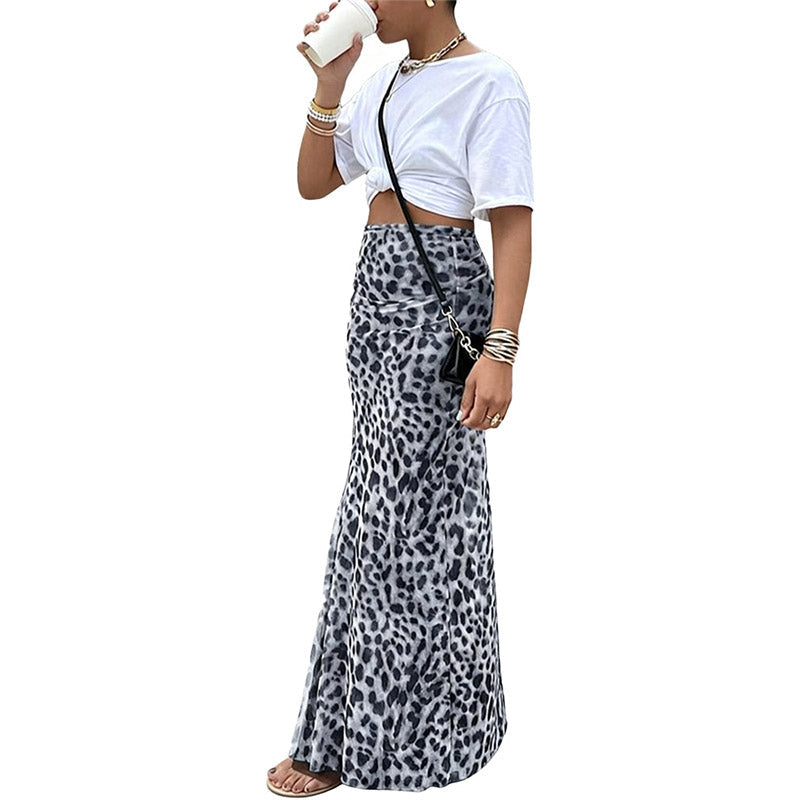 Falda Relajada Estampado Leopardo