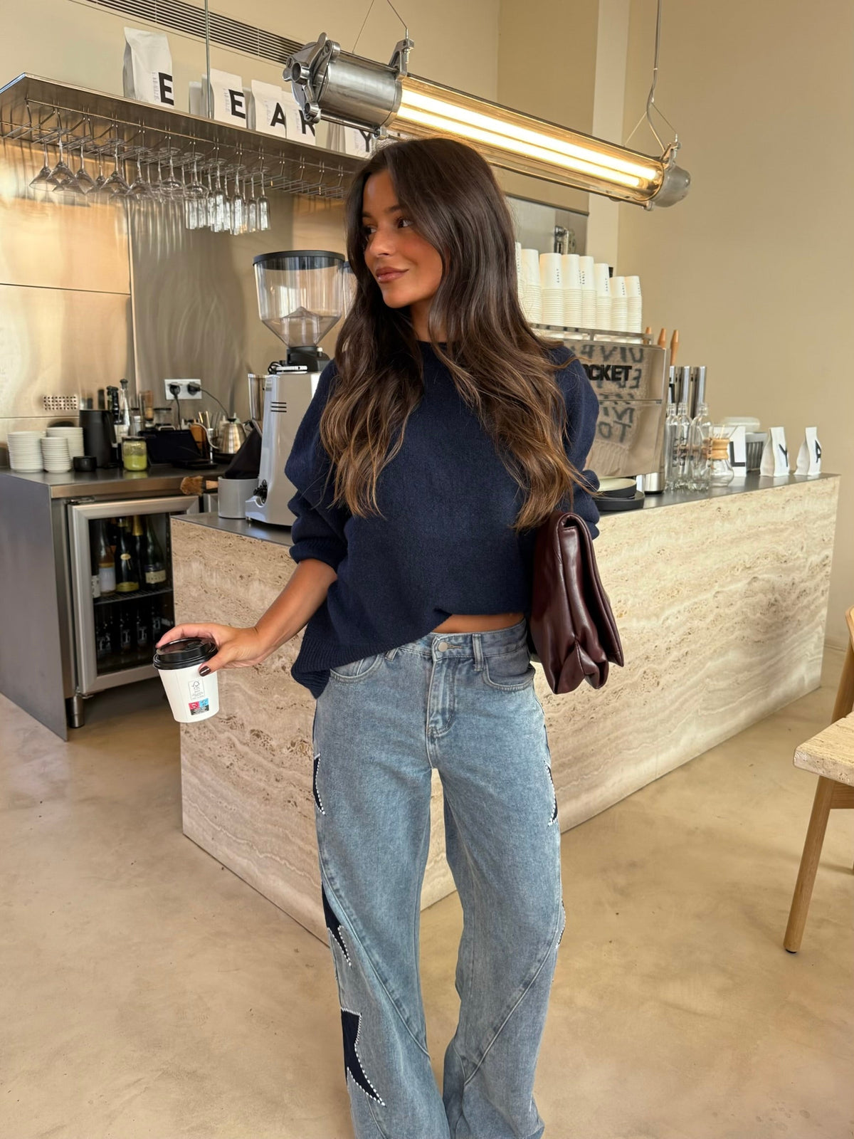 Stella | Vaqueros Wide-Leg de Tiro Alto con Estrella