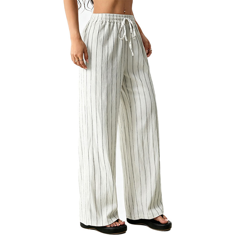 Pantalón Wide-Leg Lounge a Rayas