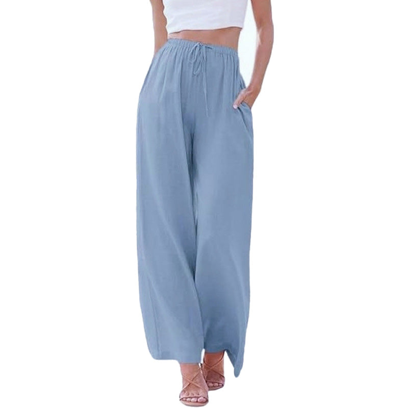 Pantalón Wide-Leg Mezcla de Lino
