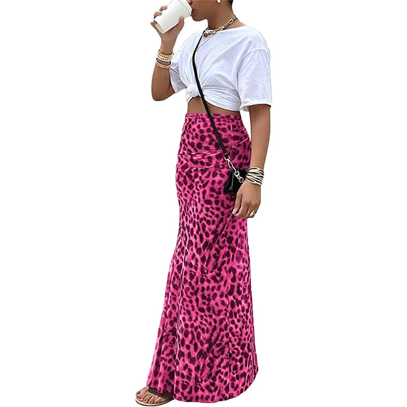 Falda Relajada Estampado Leopardo