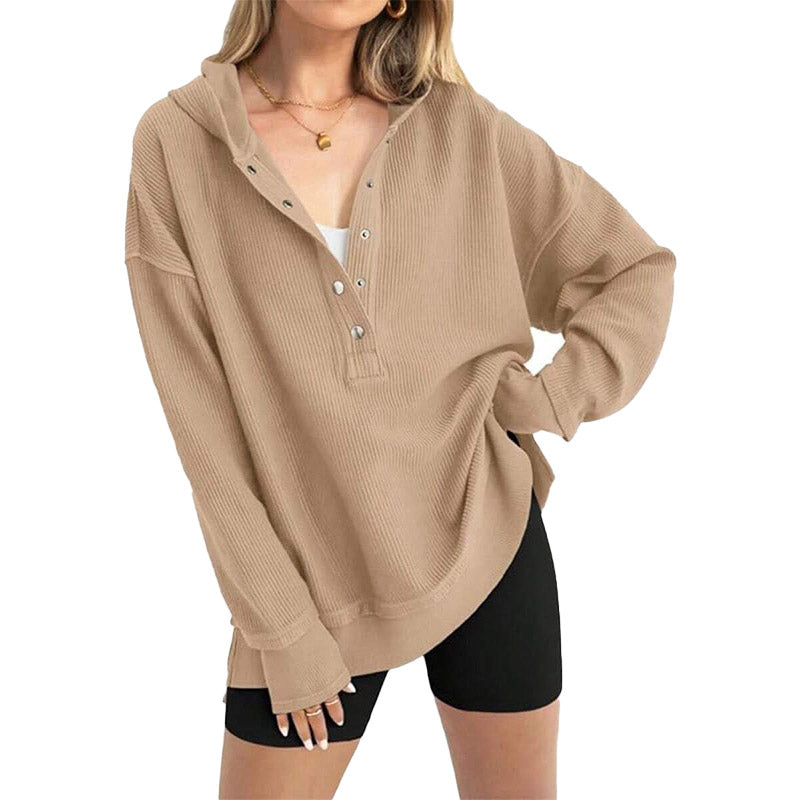 Sudadera de Canalé con Capucha Relajada