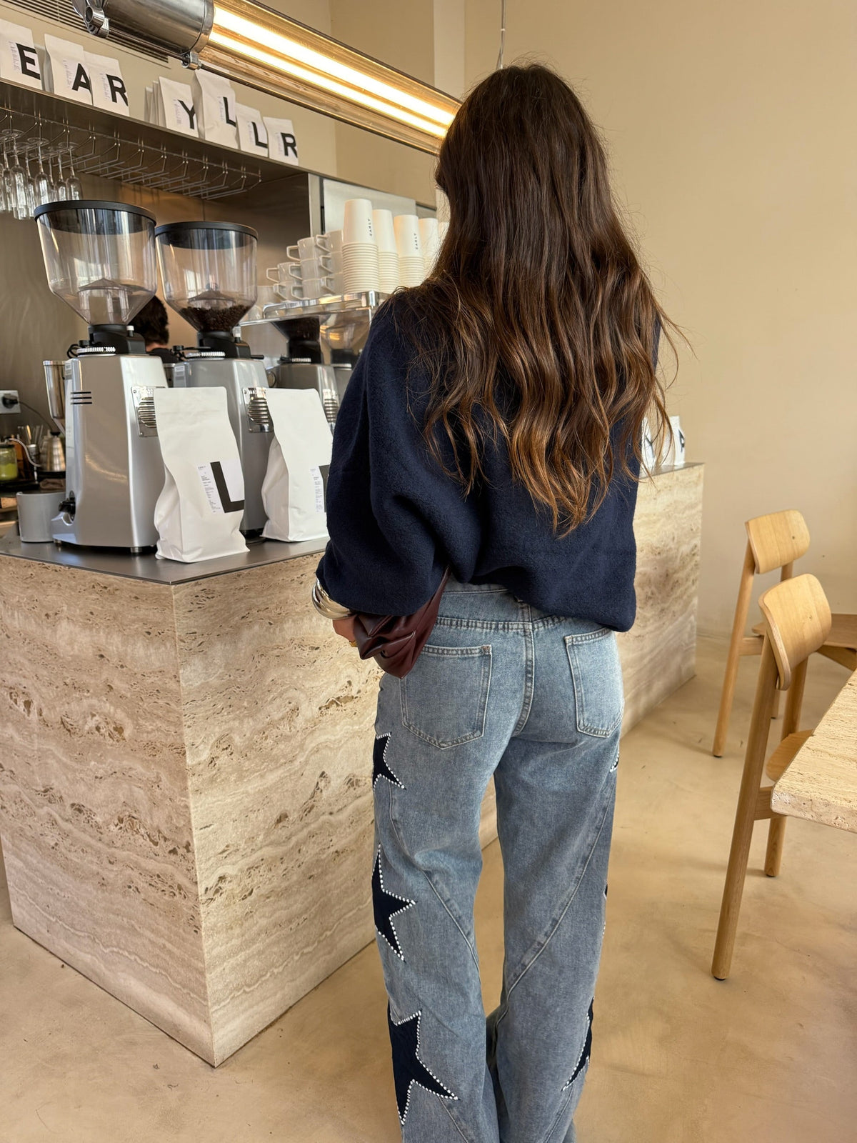 Stella | Vaqueros Wide-Leg de Tiro Alto con Estrella