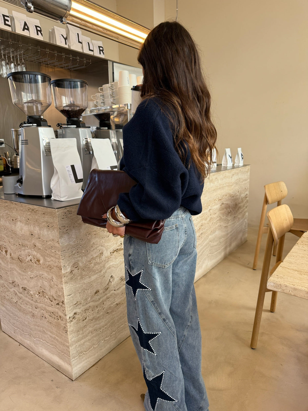 Stella | Vaqueros Wide-Leg de Tiro Alto con Estrella
