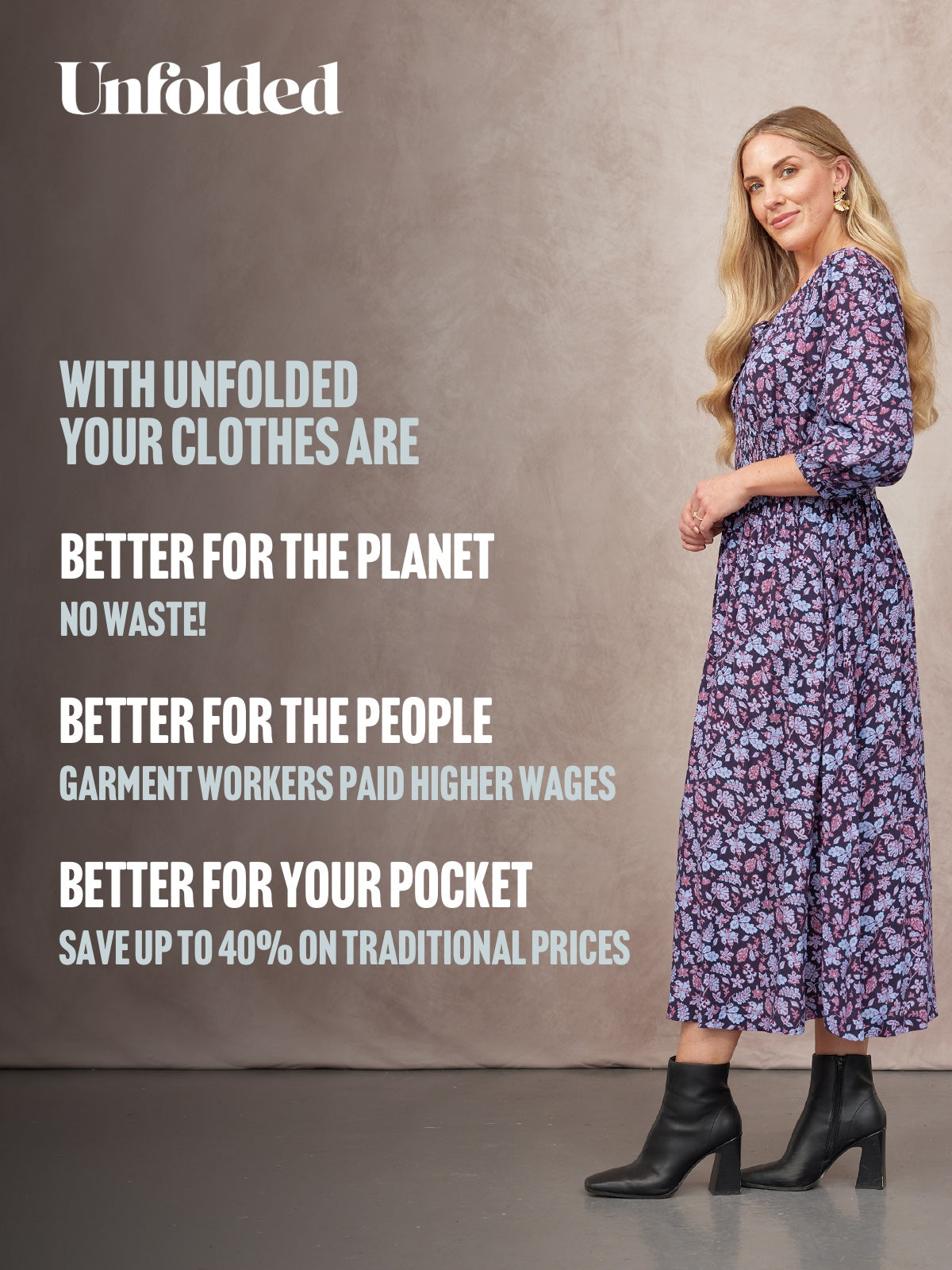 Marisol Scoop Neck Shirred Dress - Navy Floral