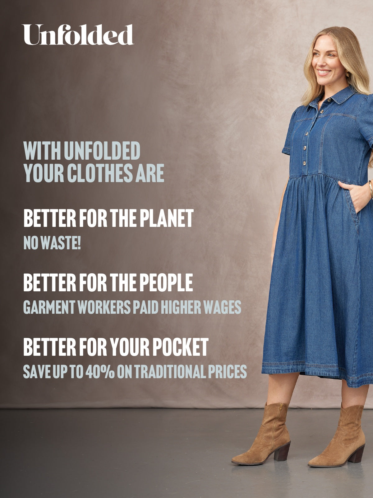 Rhiona Set-In Short Sleeve Denim Shirt Dress - Blue