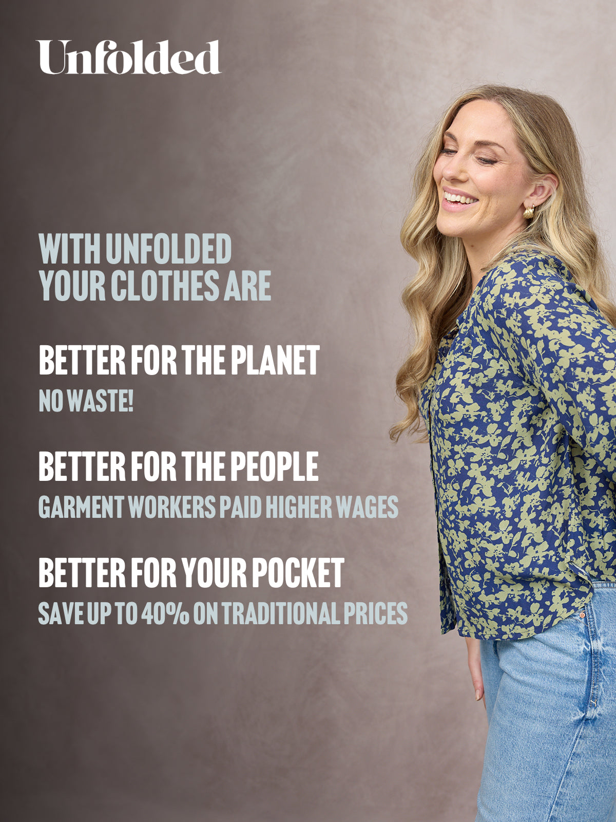 Niya Button Through Blouse - Navy & Green Leaf Print